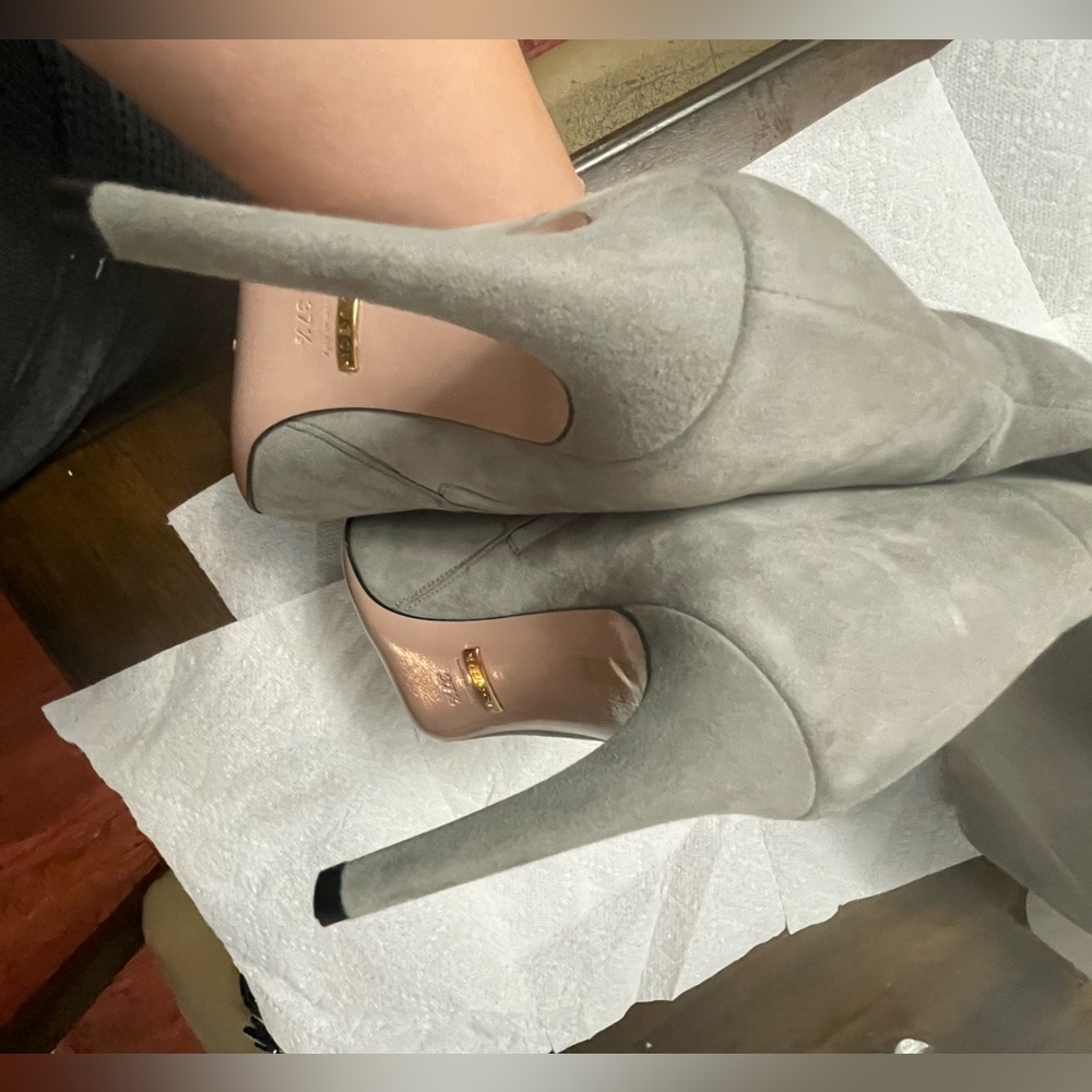Gucci Gray Heeled Boots - Picture 10 of 12